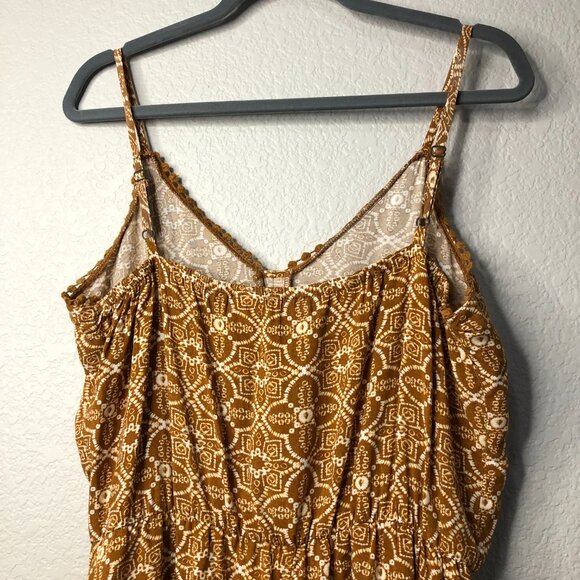 Maurices Mustard Yellow V-neck Fit And Flare Dress Women's See Measurements GUC! - Picture 9 of 12